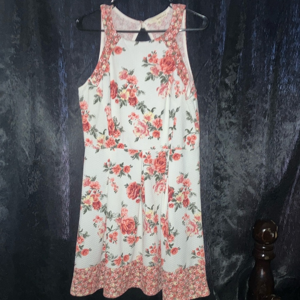 Rewind White and Pink Midi Dress